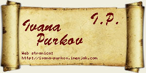Ivana Purkov vizit kartica